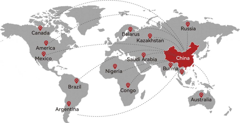 Carrying Lucky global distribution map